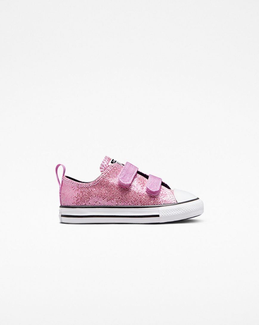 Zapatillas Bajas Converse Chuck Taylor All Star Easy-On Glitter Niña Rosas Negras | PE 8W527P